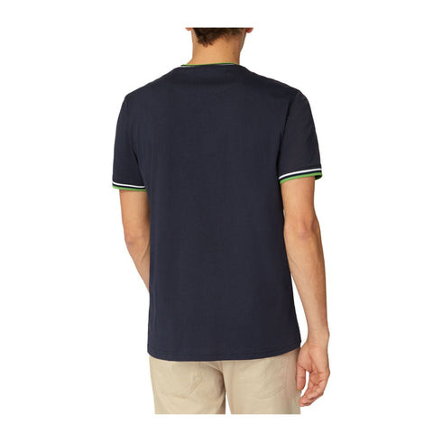 HARMONT & BLAINE T-shirt T-shirt Uomo con bordi rigati Blu verde P24-HARMONT & BLAINEIRL188021223-801-M - Francavilla Moda